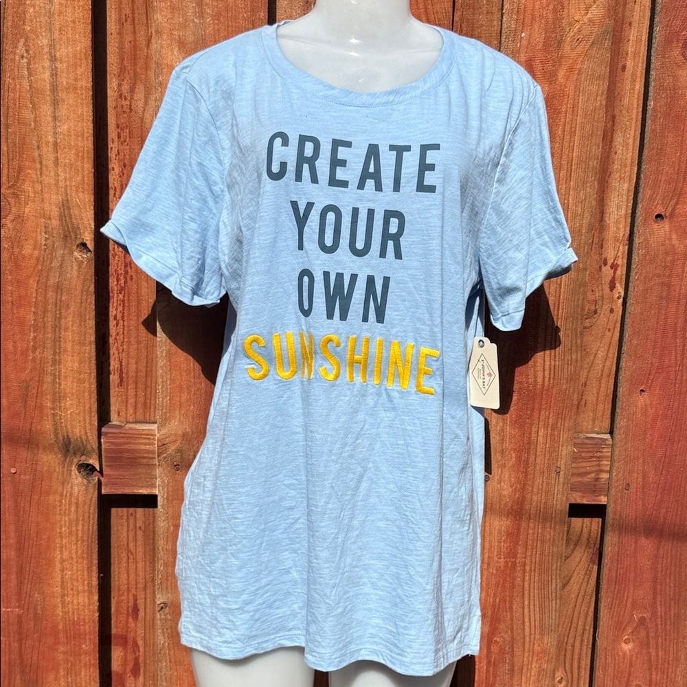 St. John's Bay Light Blue Graphic Tee XXL